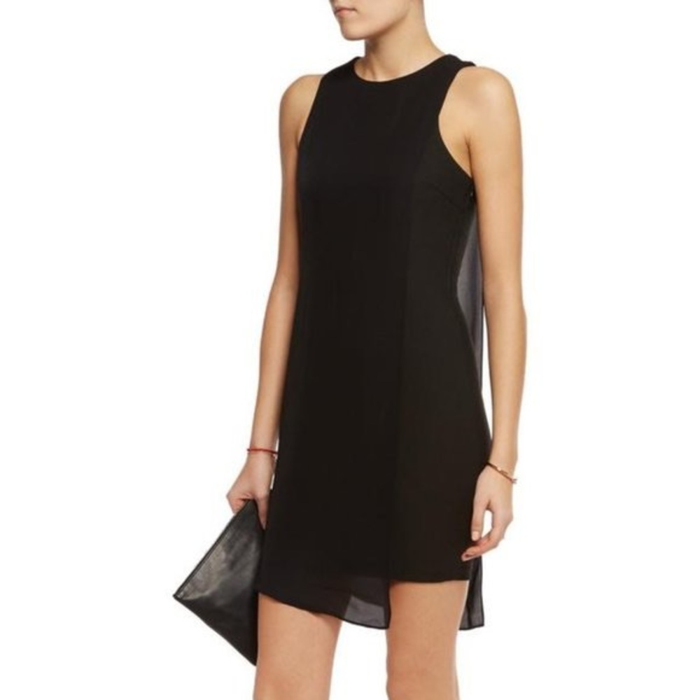 Elizabeth and James Felicia Overlay Dress Women’s Black Sleeveless Mini Size 2